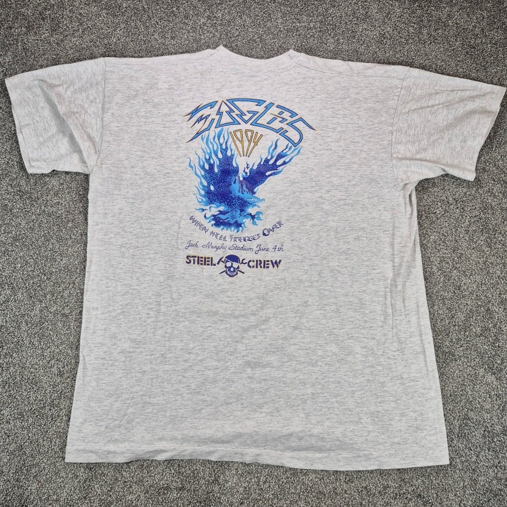 Vintage 1994 Eagles T-Shirt XXL Gray Hell Freezes Over Single Stitch Made in USA